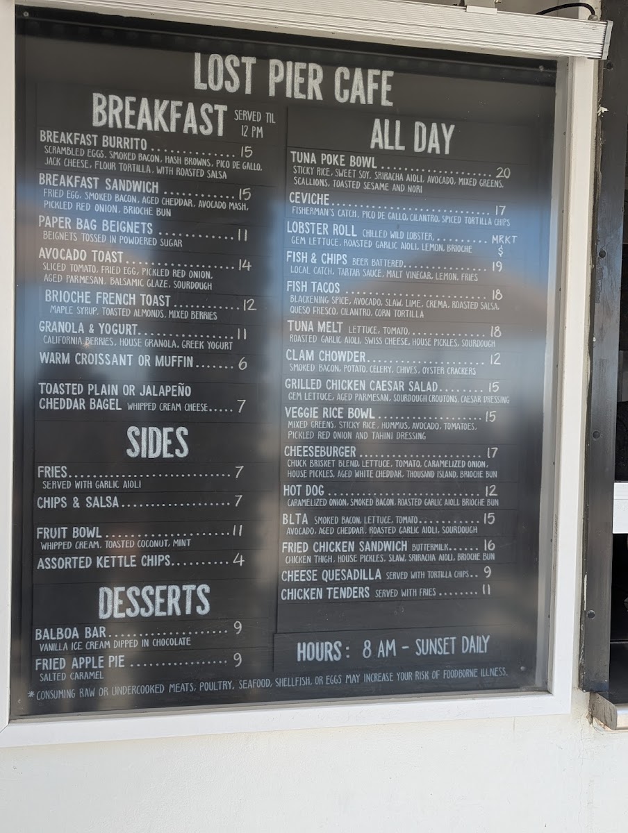 Lost Pier Cafe Menu - Image 6